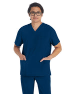 Men's 4-Pocket V-Neck Top - DK645 - Navy