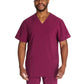 Men's 4-Pocket V-Neck Top - DK645 - Wine