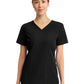Women's 3-Pocket V-Neck Top - DK730 - Black