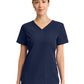 Women's 3-Pocket V-Neck Top - DK730 - Navy