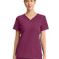 Women's 3-Pocket V-Neck Top - DK730 - Wine
