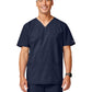 Men's 3-Pocket V-Neck Scrub Top - DK859 - Navy