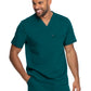 Men's 2-Pocket Tuckable V-Neck Top - DK865 - Caribbean Blue