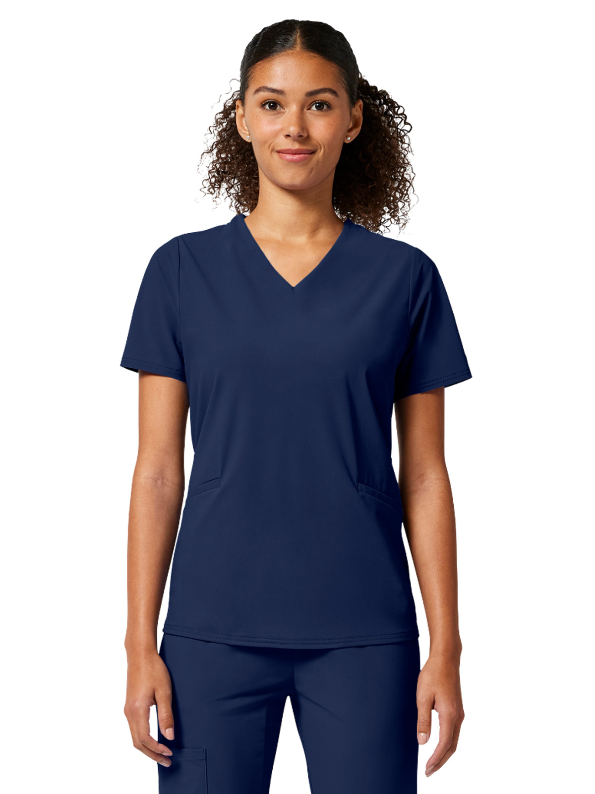 Women's 2-Pocket Built in Sport Bra Top - IN00011 - Navy