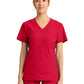 Women's 2-Pocket V-Neck Top - IN00033 - Cherry Pop