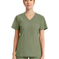 Women's 2-Pocket V-Neck Top - IN00033 - Olive