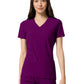 Women's 2-Pocket V-Neck Top - IN00033 - Wine