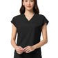 Women's 1-Pocket V-Neck Dolman Top - IN00034 - Black