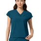 Women's 1-Pocket V-Neck Dolman Top - IN00034 - Caribbean Blue