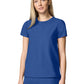 Women's Pocketless Crew Neck Scrub Top - IN00037 - Royal