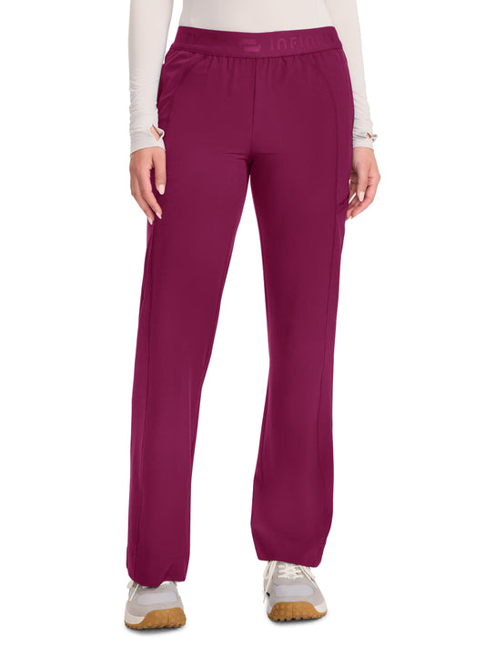 Women's 5-Pocket Wide Leg Pant - IN011A - Wine