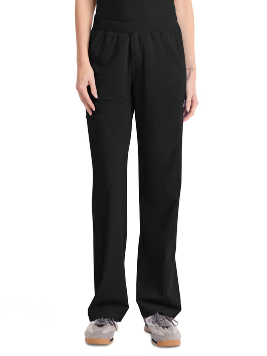 Women's 4-Pocket Straight Leg Pant - IN023A - Black