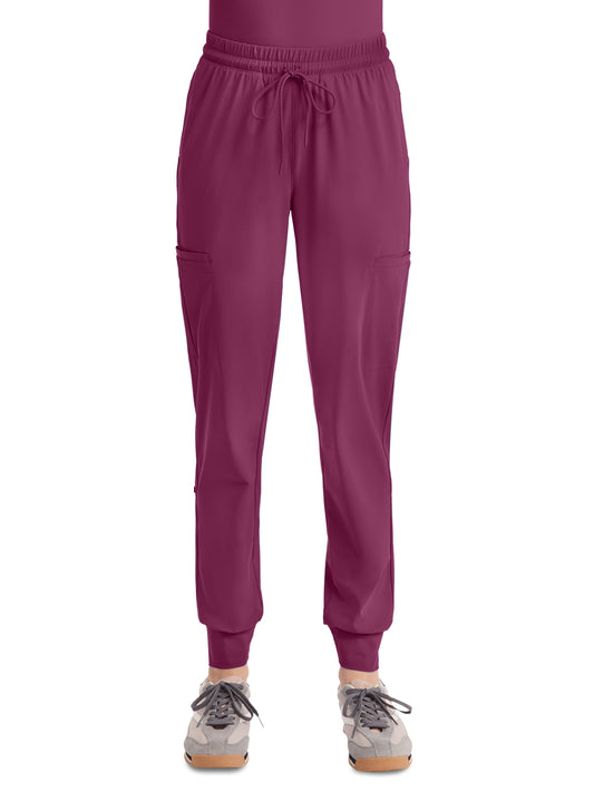 Women's 5-Pocket Jogger Pant - IN024A - Wine