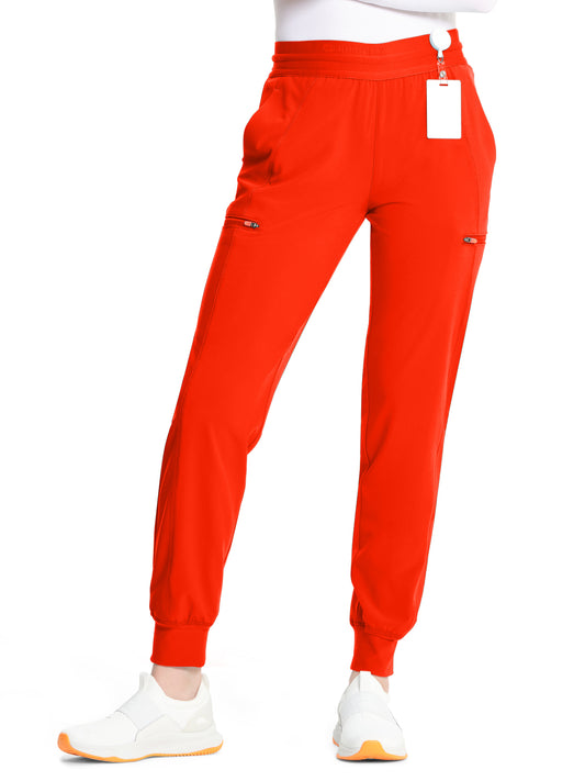 Women's Mid Rise Jogger Pant - IN122A - Vivid Orange
