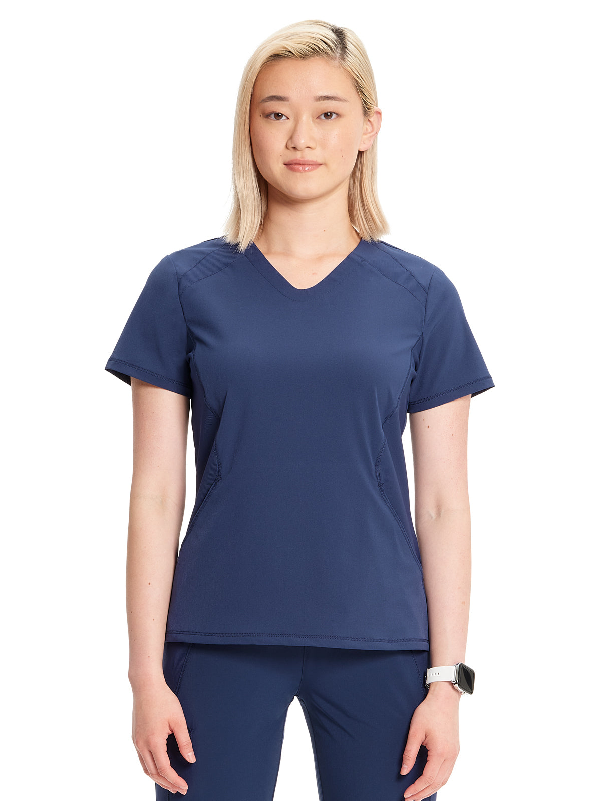 Women's V-Neck Top - IN620A - Navy