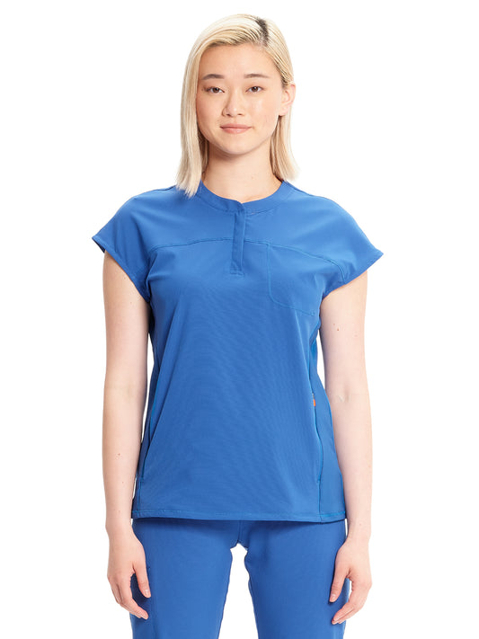 Women's Henley Top - IN622A - Royal