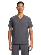 Men's 3-Pocket V-Neck Top - IN628A - Pewter