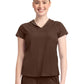 Women's 2-Pocket Mock-Wrap V-Neck Top - IN635A - Espresso Express
