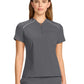 Women's 1-Pocket Henley Top - IN644A - Pewter