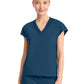 Women's 1-Pocket V-Neck Top - IN650A - Caribbean Blue