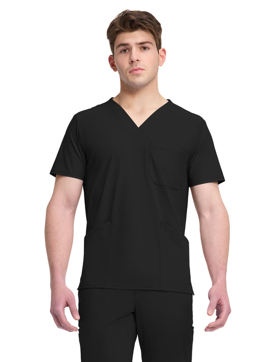 Men's 3-Pocket V-Neck Top - IN651A - Black
