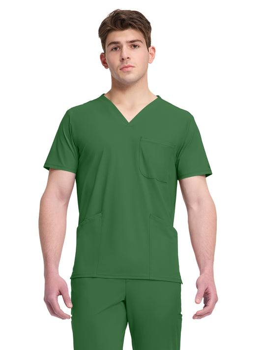 Men's 3-Pocket V-Neck Top - IN651A - Retro Green