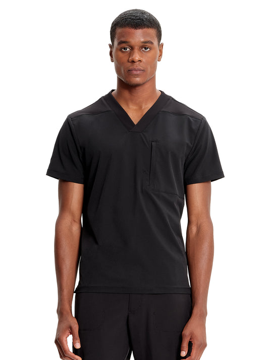 Men's V-Neck Top - IN700A - Black