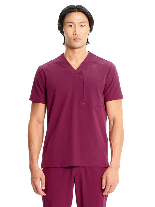 Men's V-Neck Top - IN700A - Wine