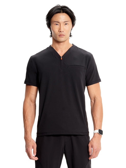 Men's V-Neck Top - IN702A - Black