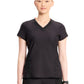 Women's 2-Pocket V-Neck Top - IN706A - Black