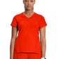 Women's 2-Pocket V-Neck Top - IN706A - Vivid Orange