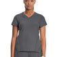 Women's 2-Pocket V-Neck Top - IN706A - Pewter