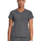 Women's 2-Pocket V-Neck Top - IN706A - Pewter