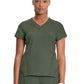 Women's 2-Pocket V-Neck Top - IN706A - Sap Green