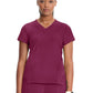 Women's 2-Pocket V-Neck Top - IN706A - Wine