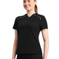 Women's 1-Pocket Zip Henley Top - IN744A - Black