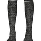 Unisex Knee High 15-20 mmHg Compression Socks - LXSUPPORT - Leafy Black