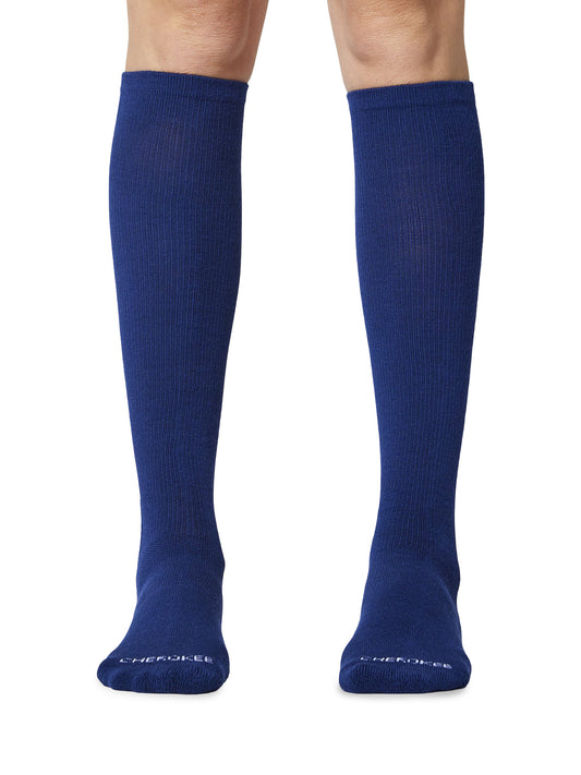 Unisex Knee High 15-20 mmHg Compression Socks - LXSUPPORT - Navy