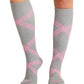 Unisex Knee High 15-20 mmHg Compression Socks - LXSUPPORT - Twisted Shocking Pink