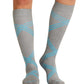 Unisex Knee High 15-20 mmHg Compression Socks - LXSUPPORT - Twisted Turquoise