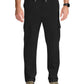 Men's 7-Pocket Ponte Cargo Scrub Pant - ML018 - Black