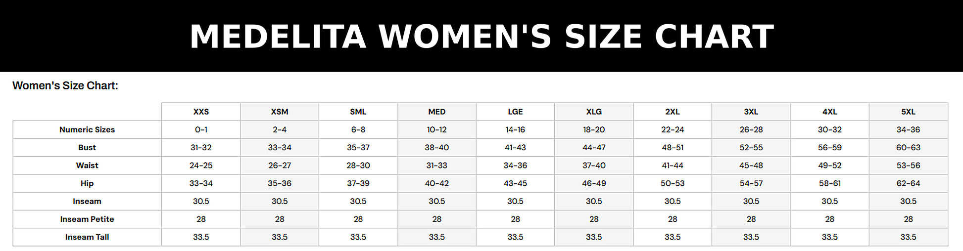 SIZECHART