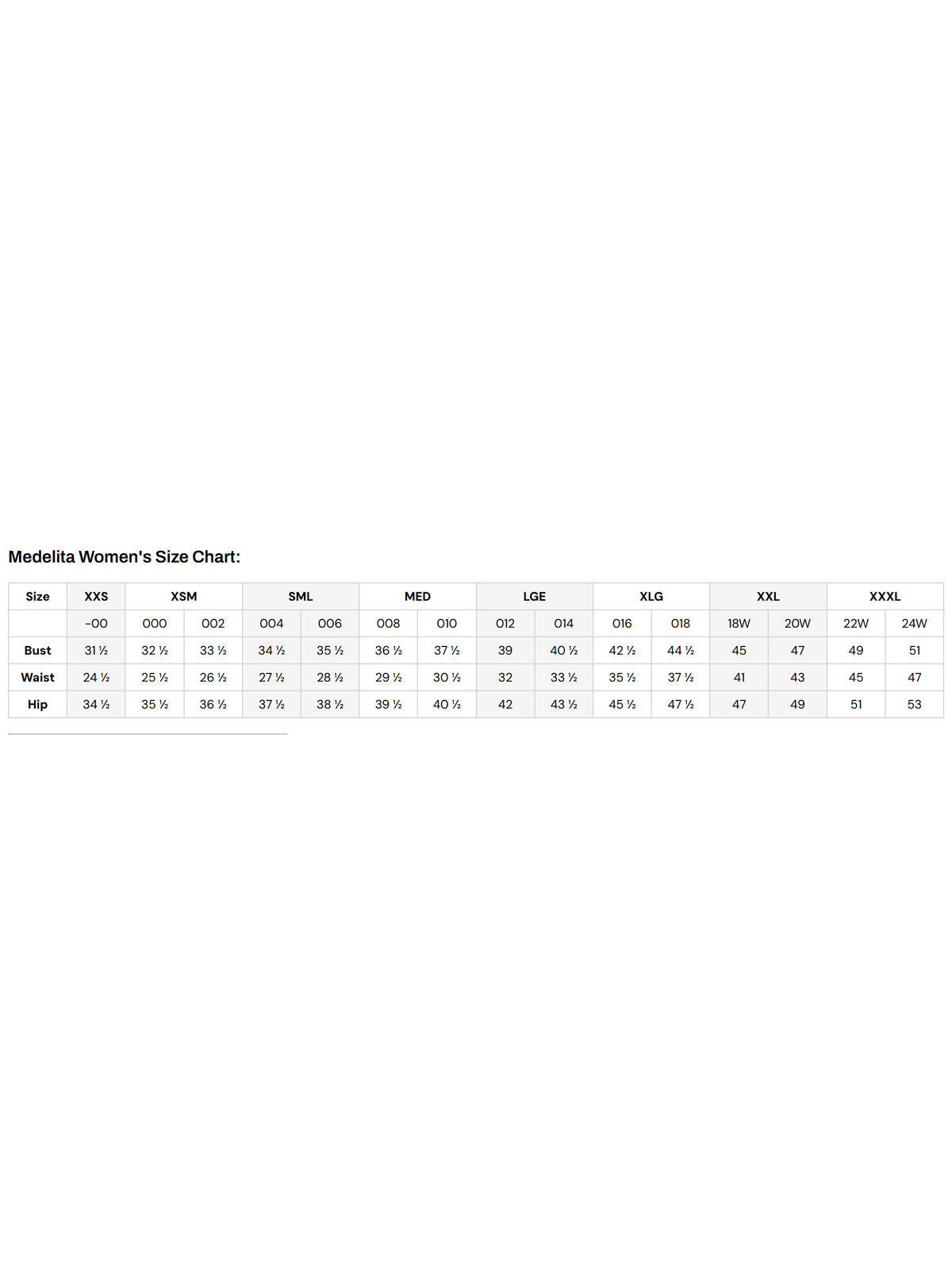 SIZECHART