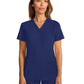 Women's 3-Pocket Ponte V-Neck Scrub Top - ML616 - Navy