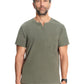 Men's 3-Pocket Cirrus Split Crew Neck Scrub Top - ML619 - Olive