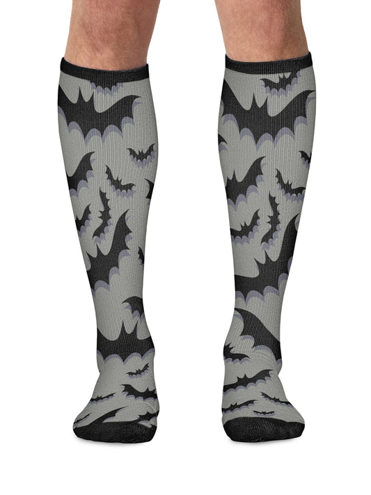 Men's 12 mmHg Support Socks - MPRINTSUPPORT - Bat Crazy