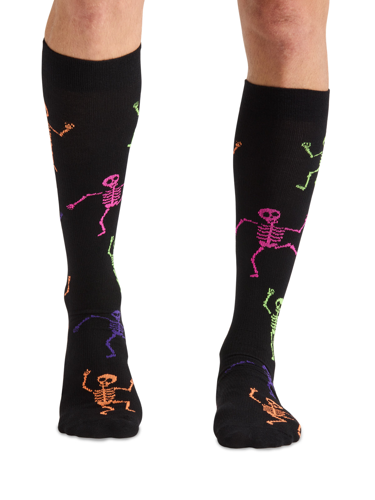 Men's 12 mmHg Support Socks - MPRINTSUPPORT - Dancing Skeletons