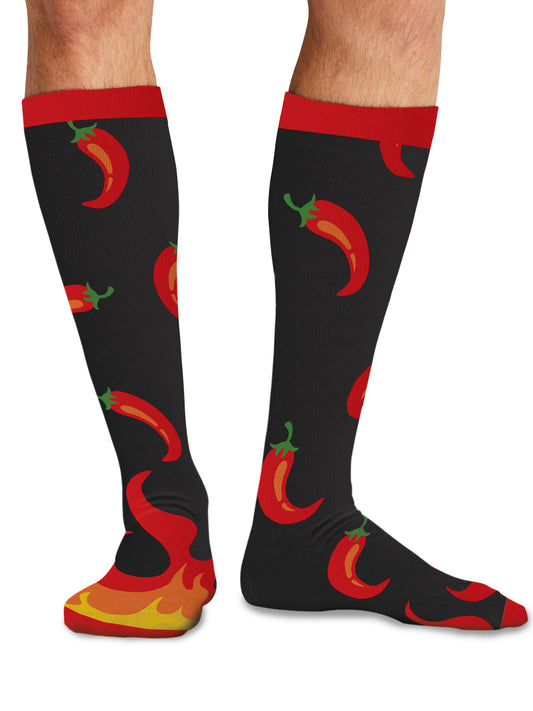 Men's 12 mmHg Support Socks - MPRINTSUPPORT - Hot Stuff