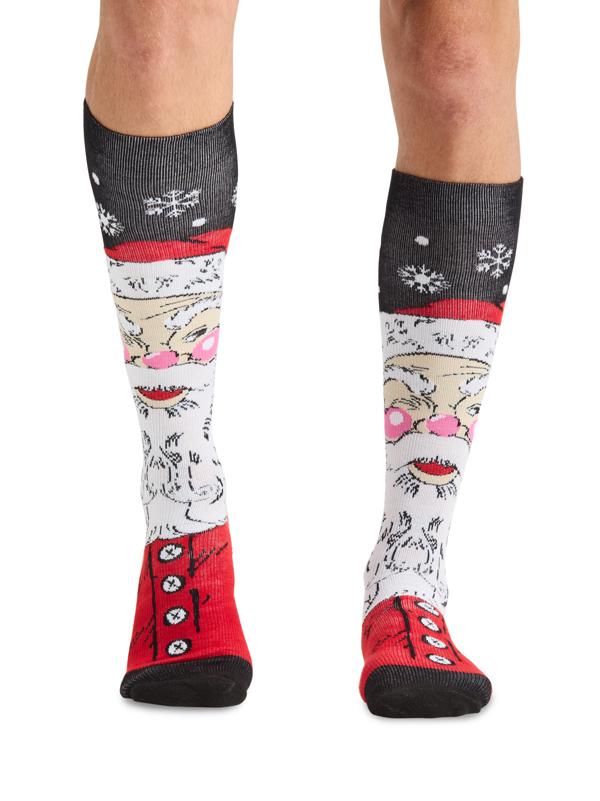 Men's 12 mmHg Support Socks - MPRINTSUPPORT - Santa Smiles