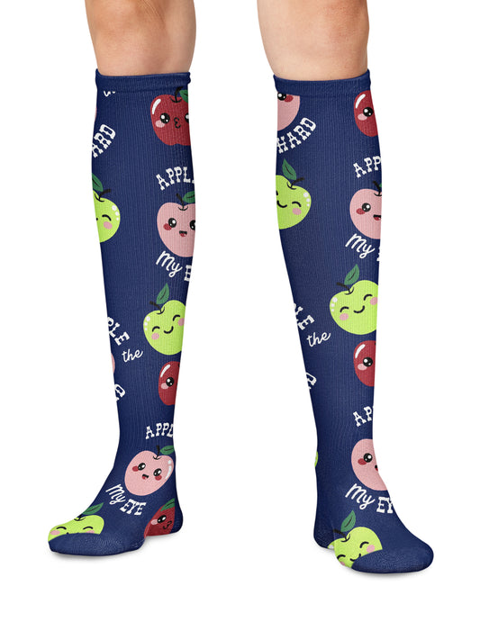 Women's 8-12 mmHg Support Socks - PRINTSUPPORT - Apple Of My Eye